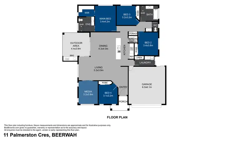 Floorplan of Homely house listing, 11 Palmerston Crescent, Beerwah QLD 4519