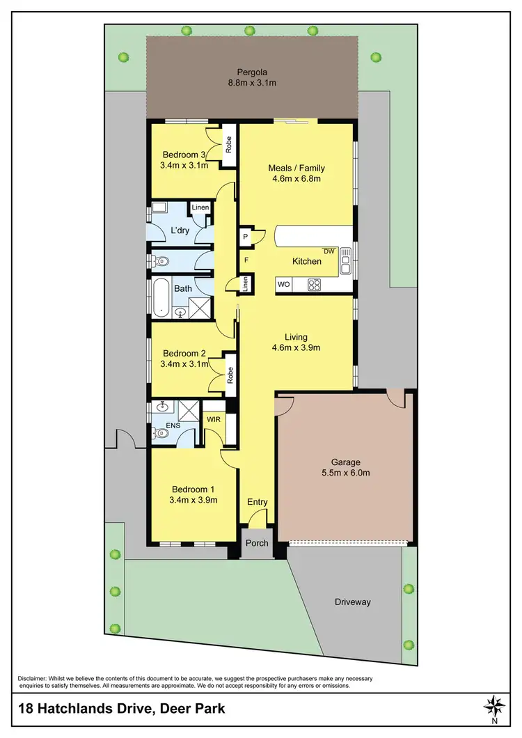 Floorplan of Homely house listing, 18 Hatchlands Drive, Deer Park VIC 3023