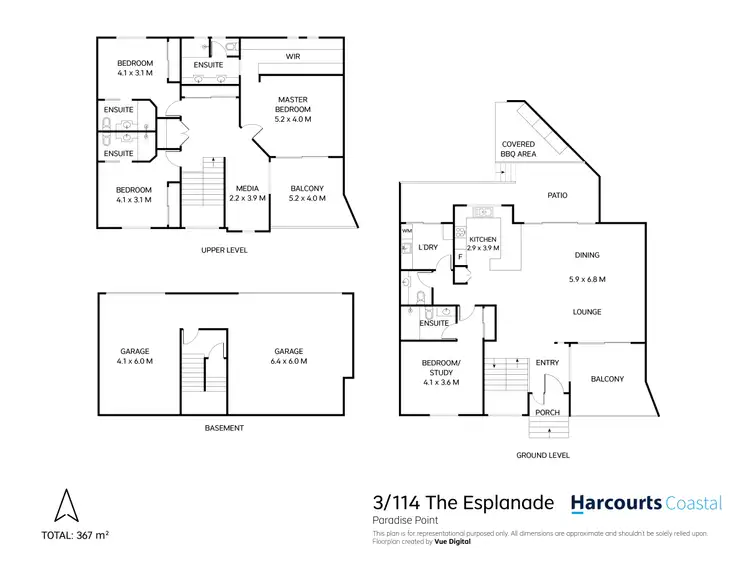 Floorplan of Homely townhouse listing, 3/114 The Esplanade, Paradise Point QLD 4216