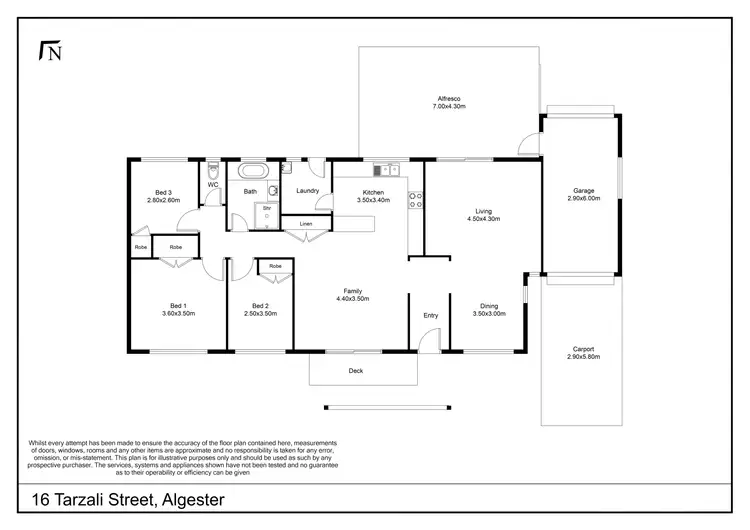 Floorplan of Homely house listing, 16 Tarzali Street, Algester QLD 4115