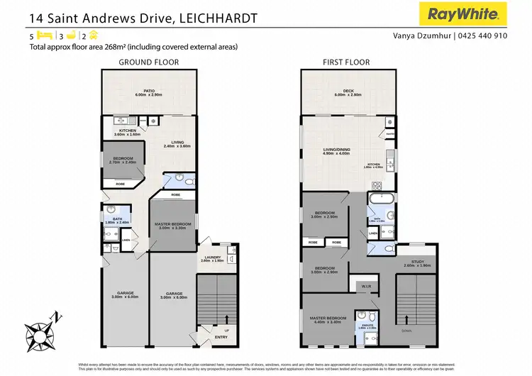 Floorplan of Homely semi-detached listing, 14 Saint Andrews Drive, Leichhardt QLD 4305
