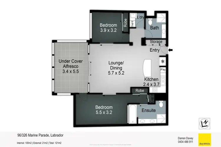 Floorplan of Homely apartment listing, 96/326 Marine Parade, Labrador QLD 4215