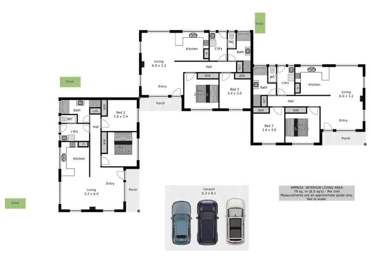 Floorplan of Homely house listing, 1-3/9 McFarland Road, Wodonga VIC 3690