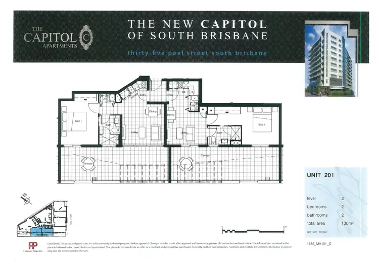 Floorplan of Homely apartment listing, 201/35 Peel Street, South Brisbane QLD 4101