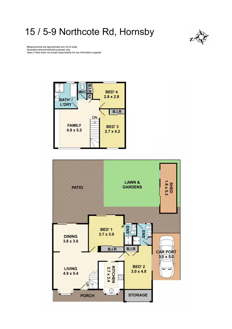 Floorplan of Homely townhouse listing, 15/5-9 Northcote Road, Hornsby NSW 2077