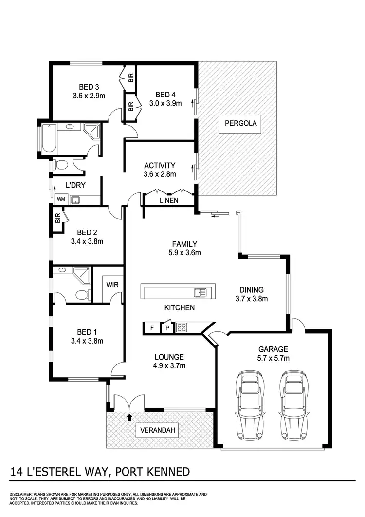 Floorplan of Homely house listing, 14 L'Esterel Way, Port Kennedy WA 6172