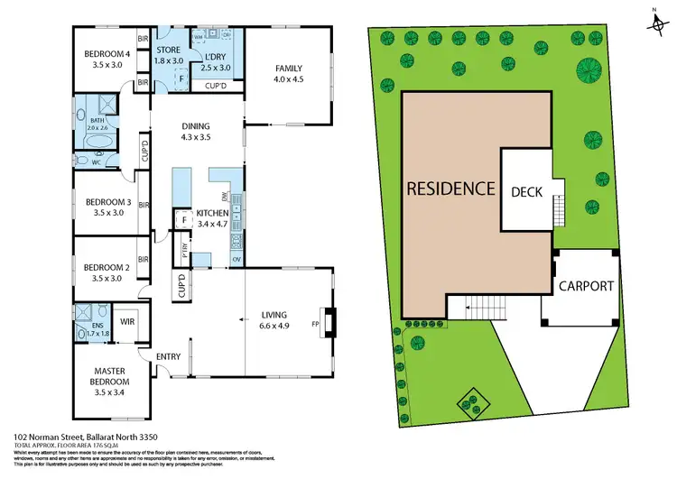 Floorplan of Homely house listing, 102 Norman Street, Ballarat North VIC 3350