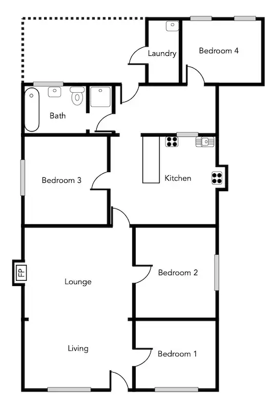 Floorplan of Homely house listing, 43 Blind Creek Road, Elmhurst VIC 3469