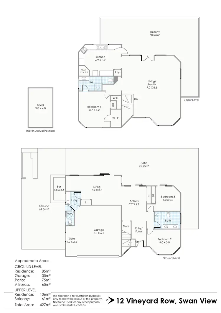 Floorplan of Homely house listing, 12 Vineyard Row, Swan View WA 6056