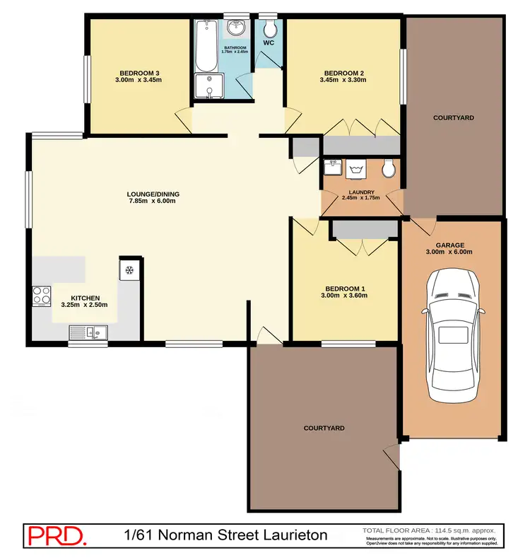 Floorplan of Homely villa listing, 1/61 Norman Street, Laurieton NSW 2443