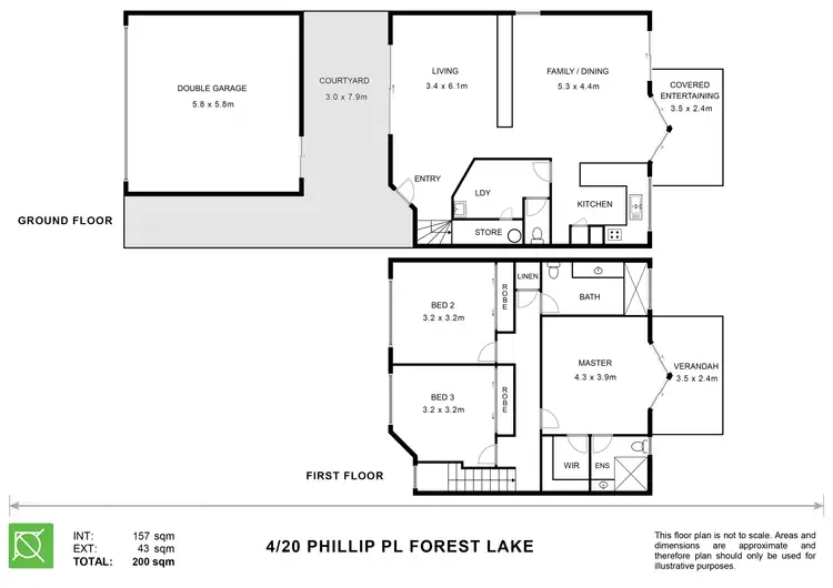 Floorplan of Homely townhouse listing, 4/20 Phillip Place, Forest Lake QLD 4078