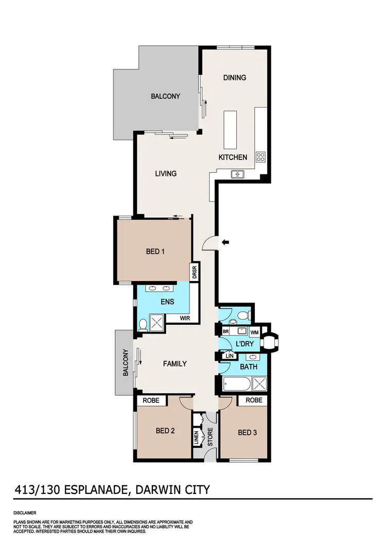 Floorplan of Homely unit listing, 413/130 Esplanade, Darwin City NT 800