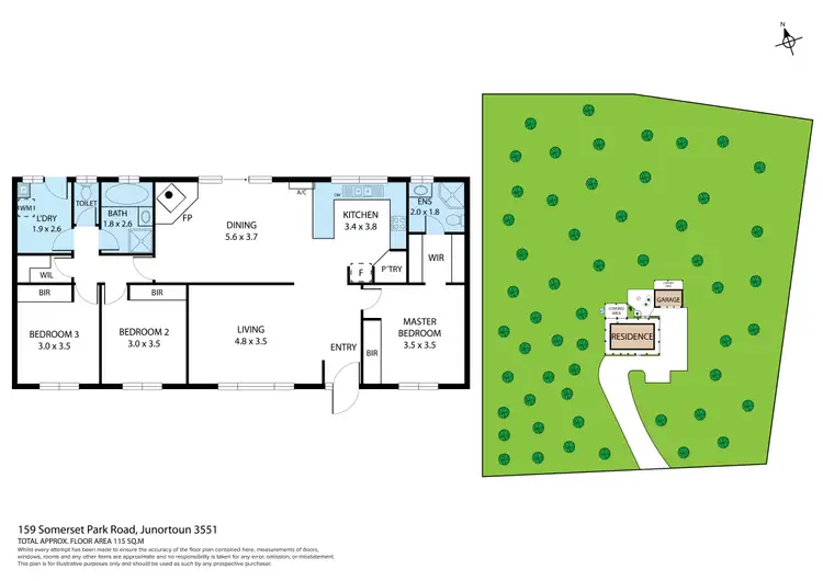 Floorplan of Homely house listing, 159 Somerset Park Road, Junortoun VIC 3551