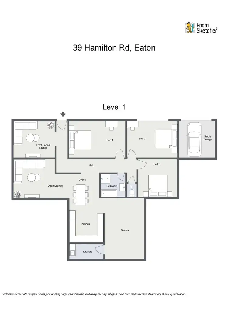 Floorplan of Homely house listing, 39 HAMILTON ROAD, Eaton WA 6232