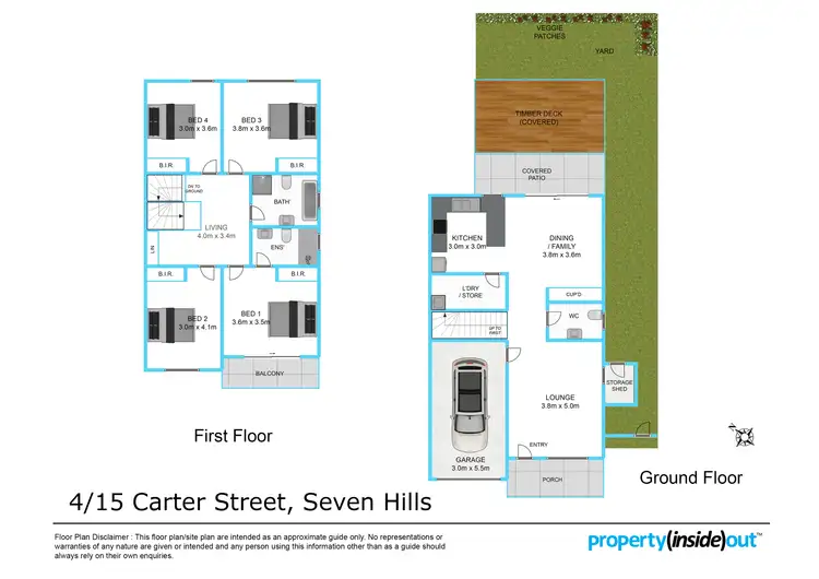 Floorplan of Homely townhouse listing, 4/15 Carter Street, Seven Hills NSW 2147