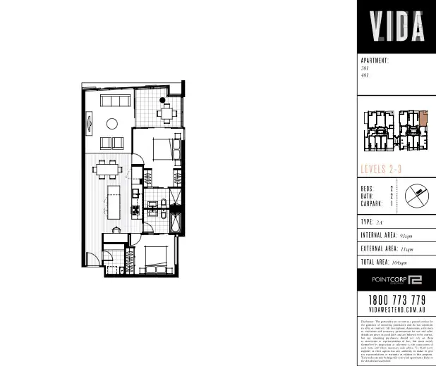 Floorplan of Homely apartment listing, 301/21 Buchanan St, West End QLD 4101