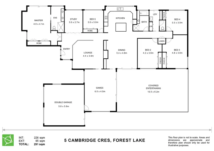 Floorplan of Homely house listing, 5 Cambridge Crescent, Forest Lake QLD 4078