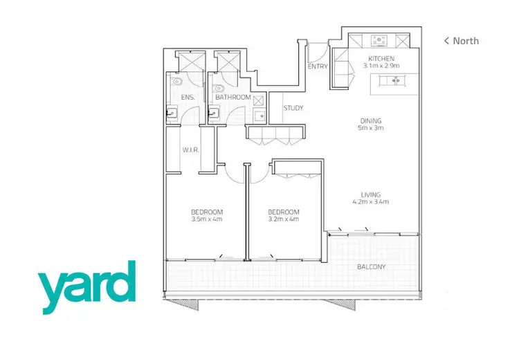 Floorplan of Homely apartment listing, 14/30 Kwong Alley, North Fremantle WA 6159