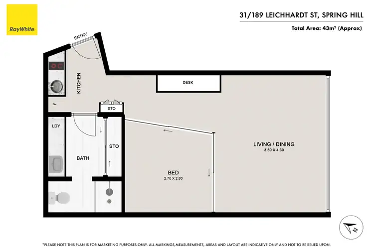 Floorplan of Homely apartment listing, 31/189 Leichhardt Street, Spring Hill QLD 4000