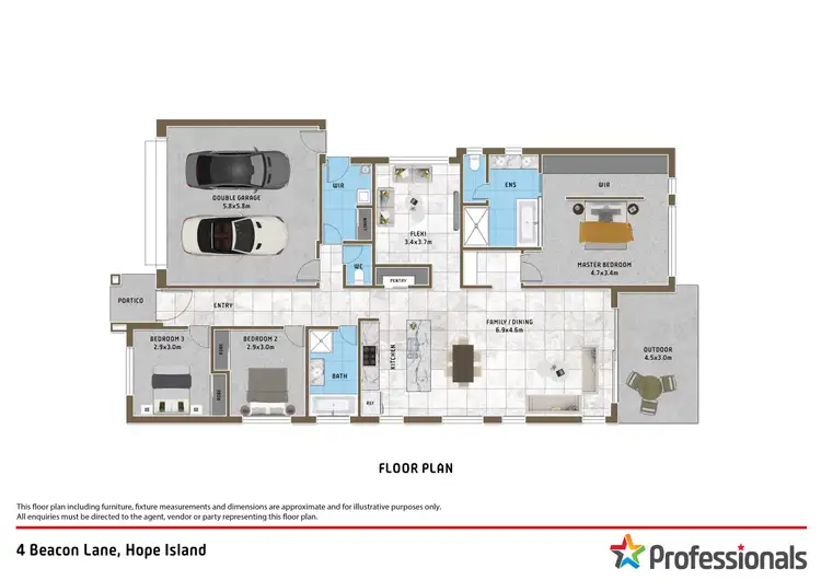 Floorplan of Homely house listing, 4 Beacon Lane, Hope Island QLD 4212