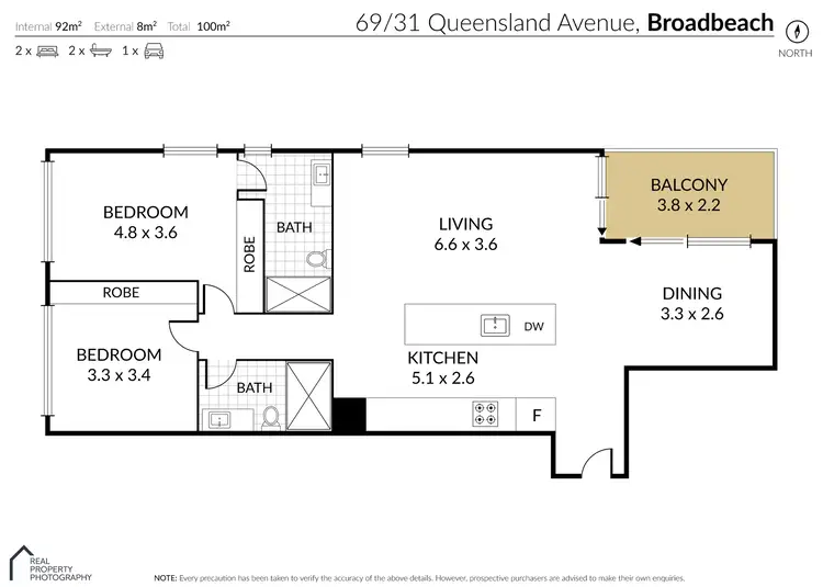 Floorplan of Homely apartment listing, 69/31 Queensland Avenue, Broadbeach QLD 4218