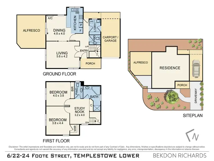 Floorplan of Homely townhouse listing, 6/22-24 Foote Street, Templestowe Lower VIC 3107