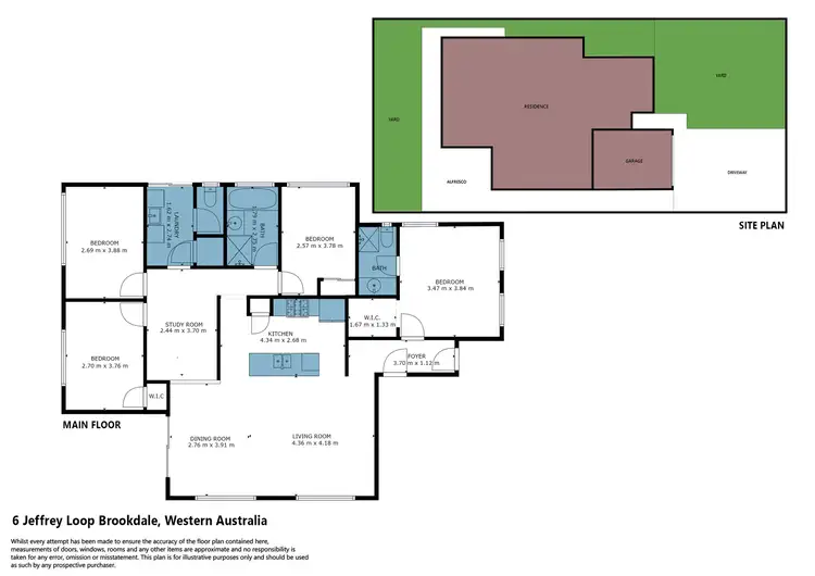 Floorplan of Homely house listing, 6 Jeffrey Loop, Brookdale WA 6112
