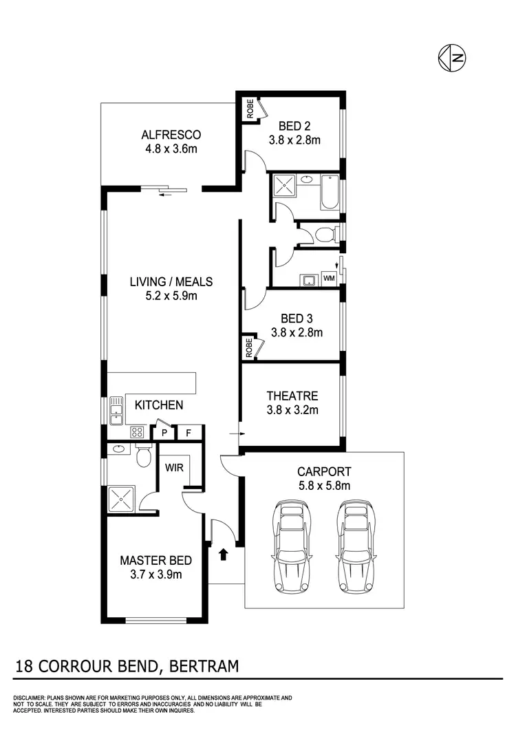 Floorplan of Homely house listing, 18 Corrour Bend, Bertram WA 6167