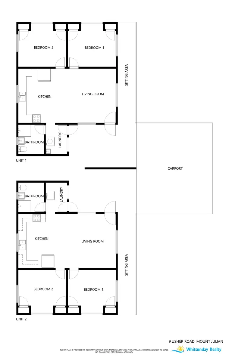 Floorplan of Homely semi-detached listing, 9 Usher Road, Mount Julian QLD 4800