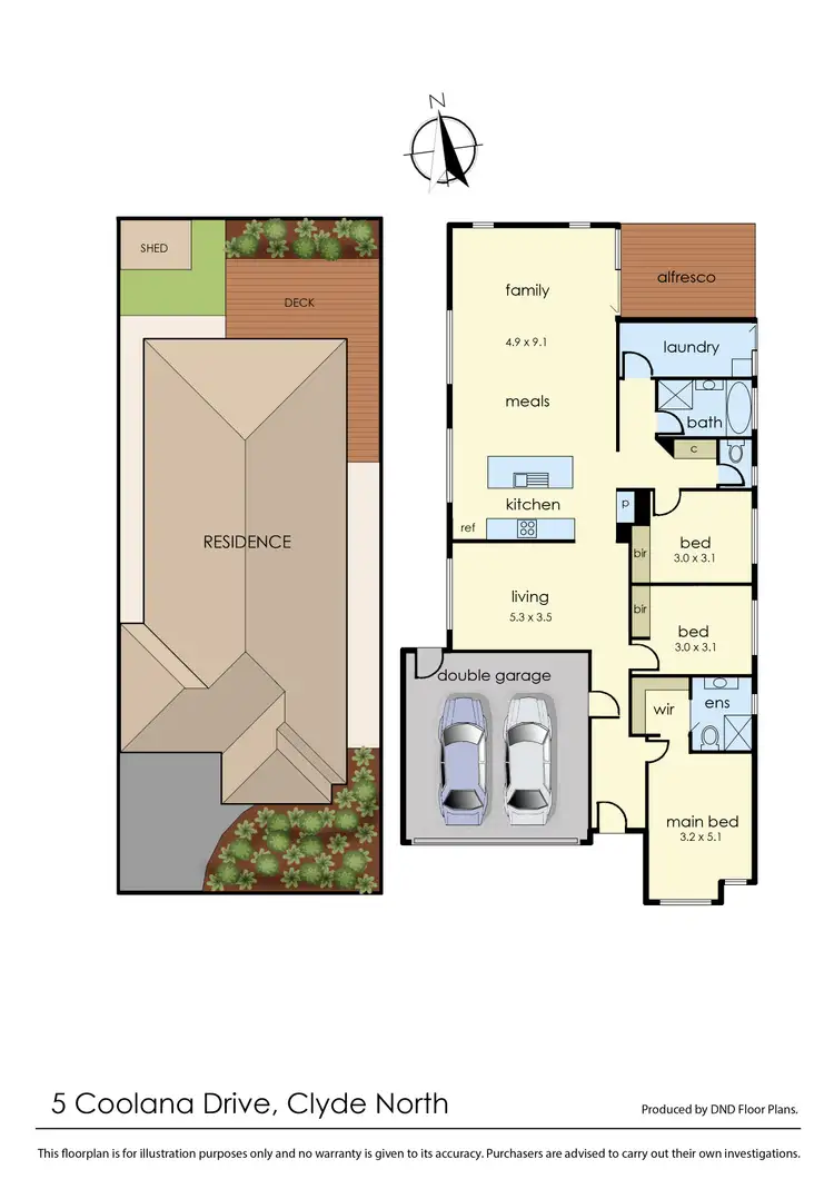Floorplan of Homely house listing, 5 Coolana Drive, Clyde North VIC 3978