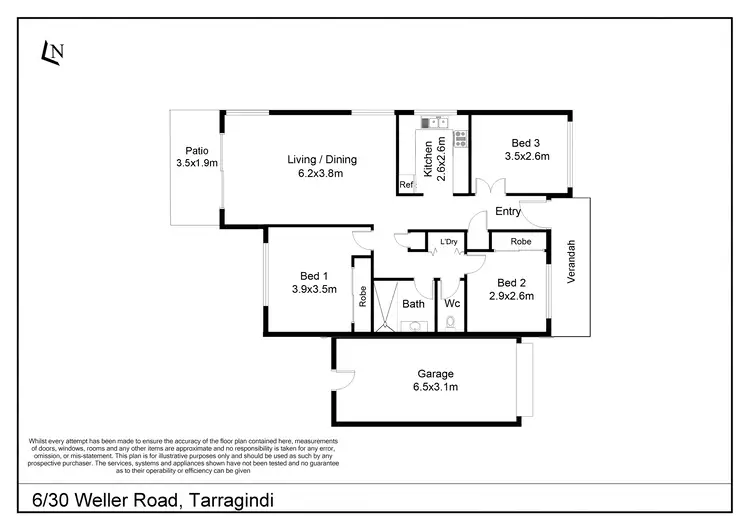 Floorplan of Homely villa listing, 6/30 Weller Road, Tarragindi QLD 4121