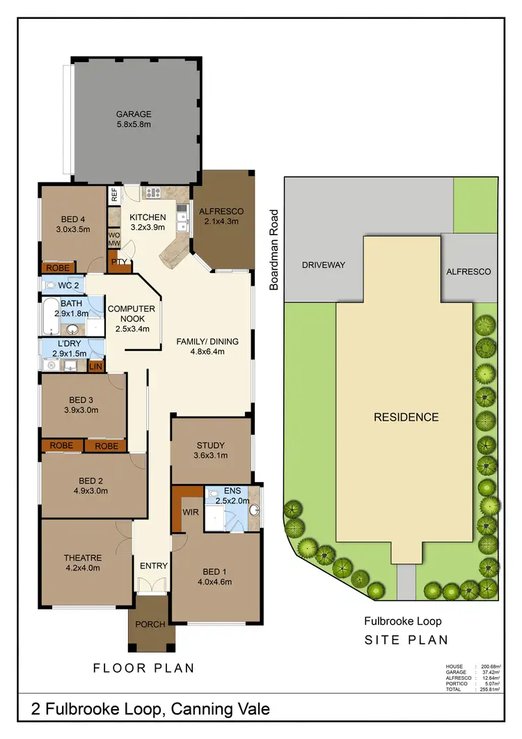 Floorplan of Homely house listing, 2 Fulbrooke Loop, Canning Vale WA 6155