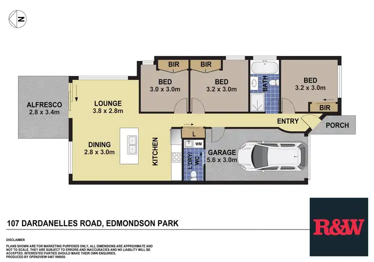 Floorplan of Homely house listing, 107 Dardanelles Road, Edmondson Park NSW 2174