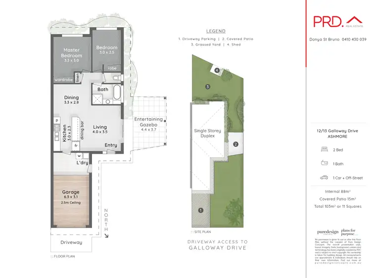 Floorplan of Homely unit listing, 12/13 Galloway Drive, Ashmore QLD 4214