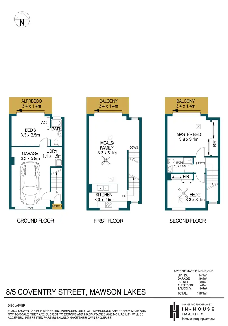Floorplan of Homely house listing, 8/5 Coventry Street, Mawson Lakes SA 5095