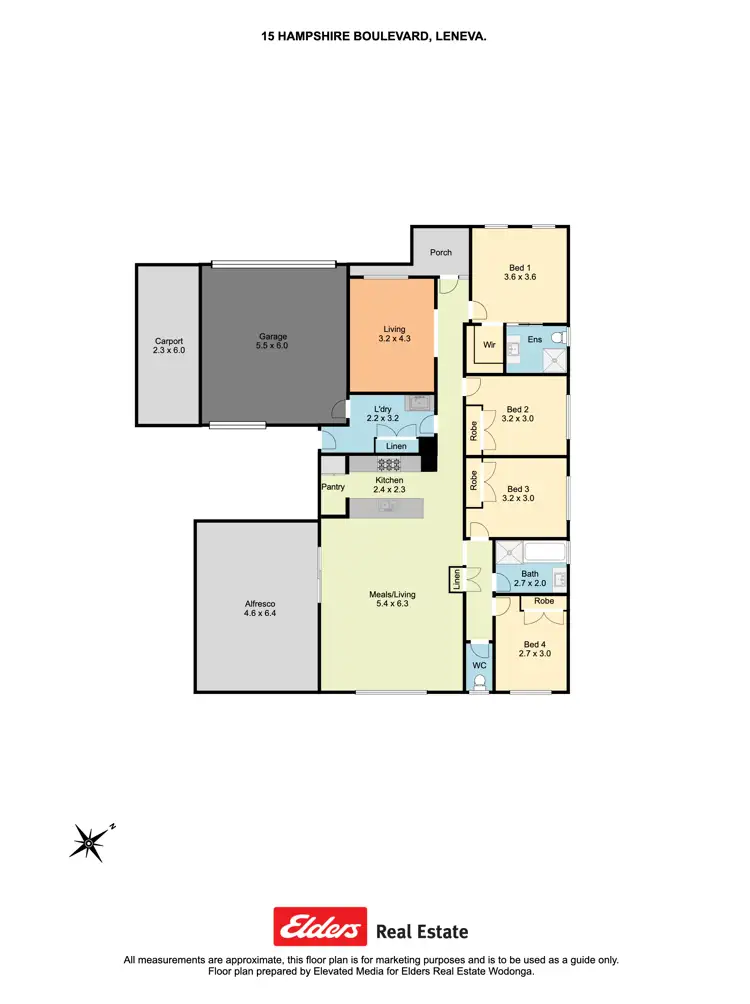 Floorplan of Homely house listing, 15 Hampshire Boulevard, Leneva VIC 3691