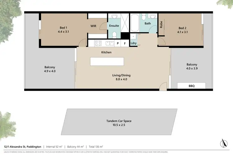 Floorplan of Homely unit listing, 12/1 Alexandra Street, Paddington QLD 4064