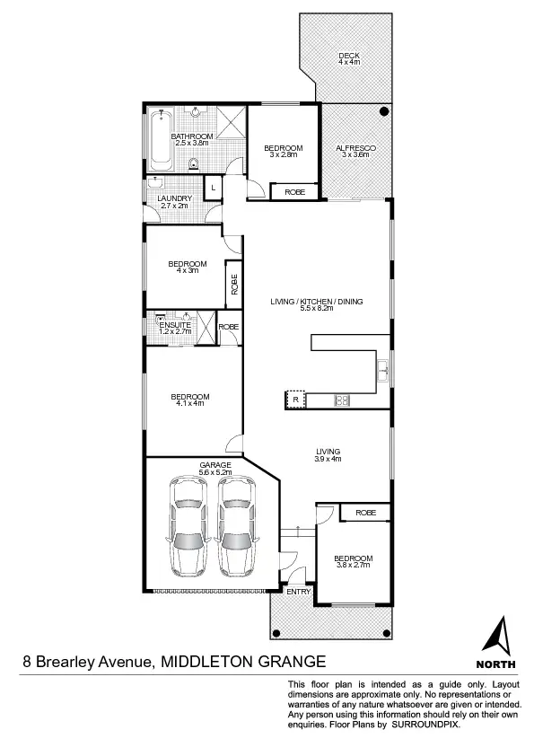 Floorplan of Homely house listing, 8 Brearley Avenue, Middleton Grange NSW 2171