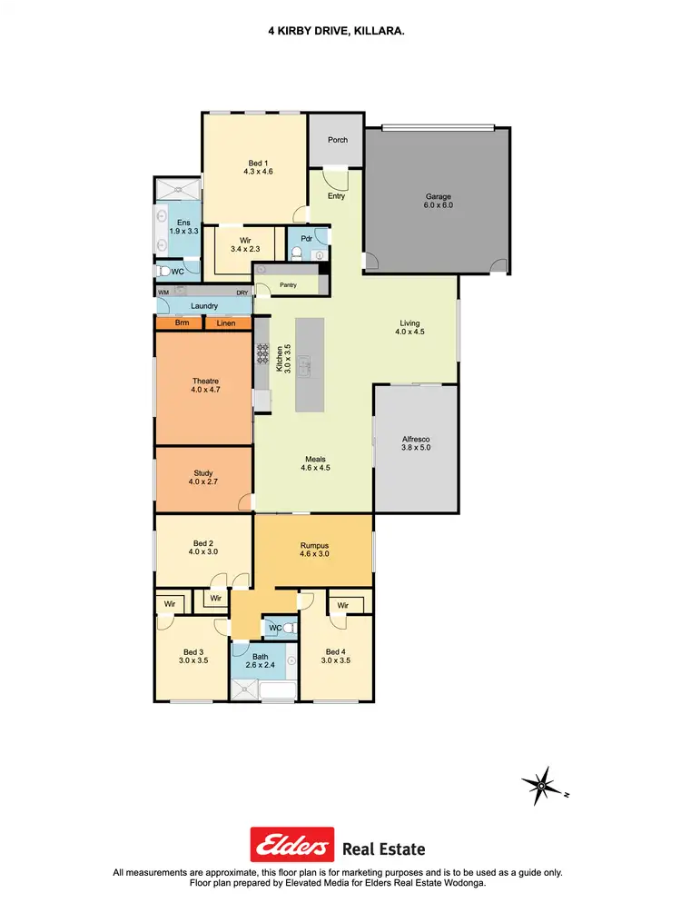 Floorplan of Homely house listing, 4 Kirby Drive, Killara VIC 3691