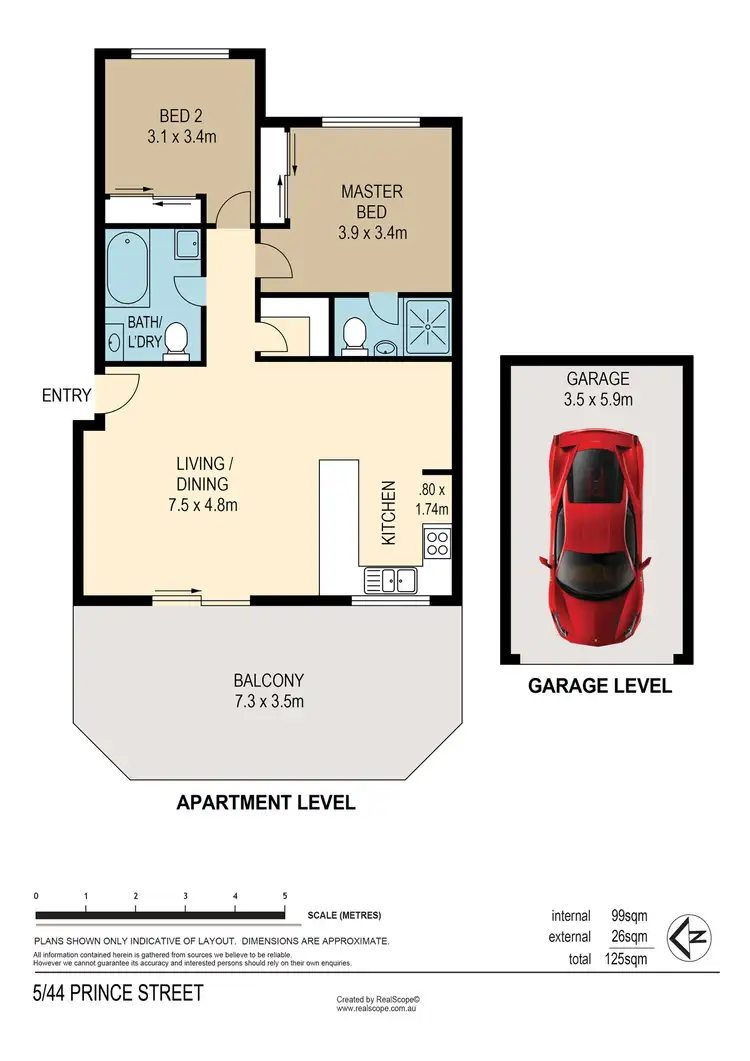 Floorplan of Homely unit listing, 5/44 Prince Street, Annerley QLD 4103