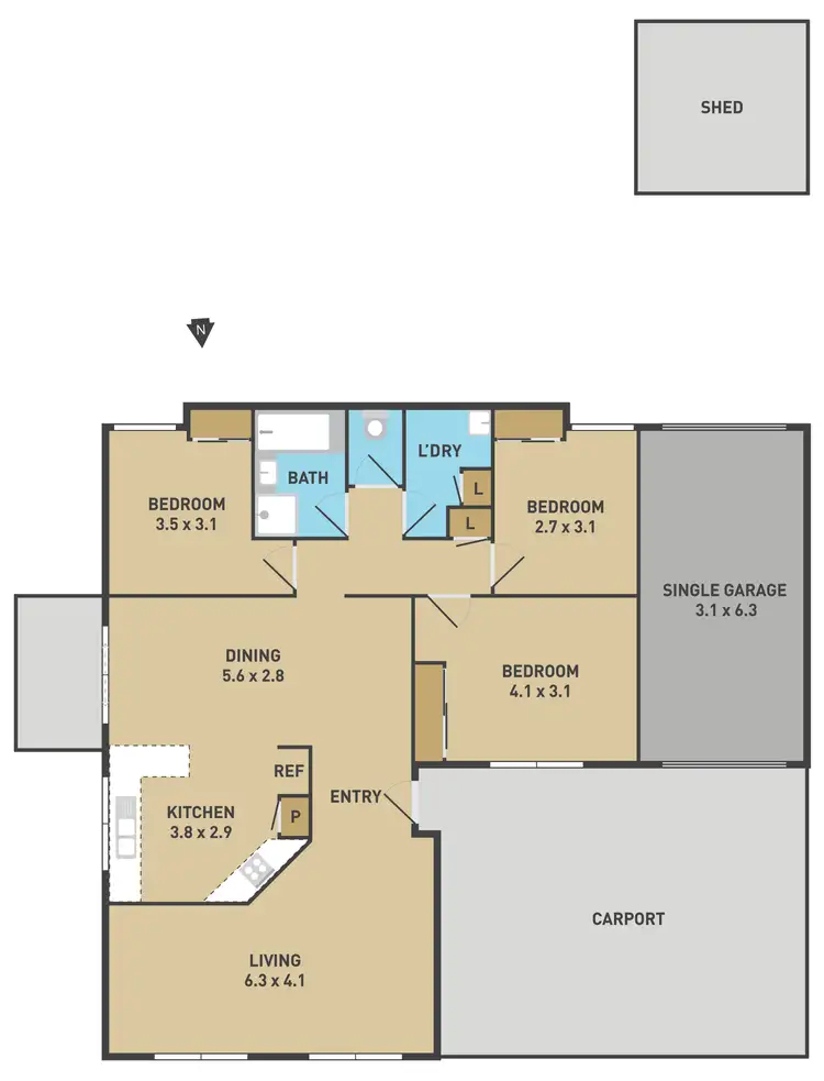 Floorplan of Homely house listing, 5 Wood Grove, Burnside VIC 3023