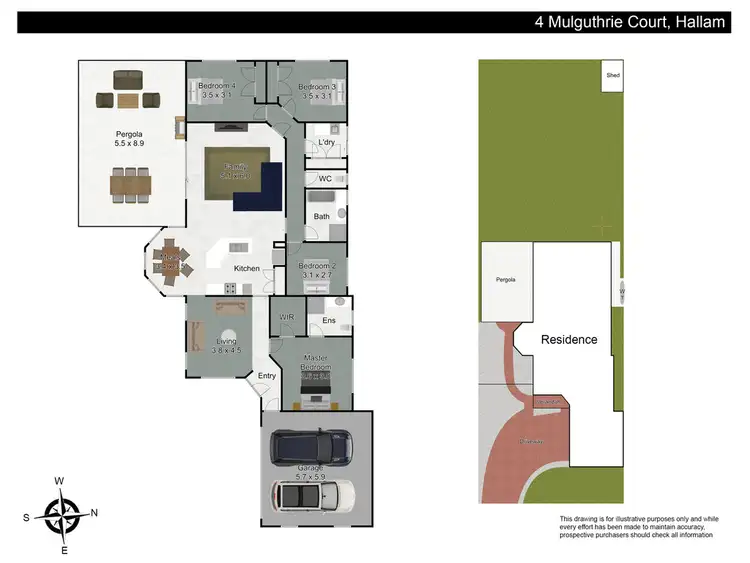 Floorplan of Homely house listing, 4 Mulguthrie Court, Hallam VIC 3803