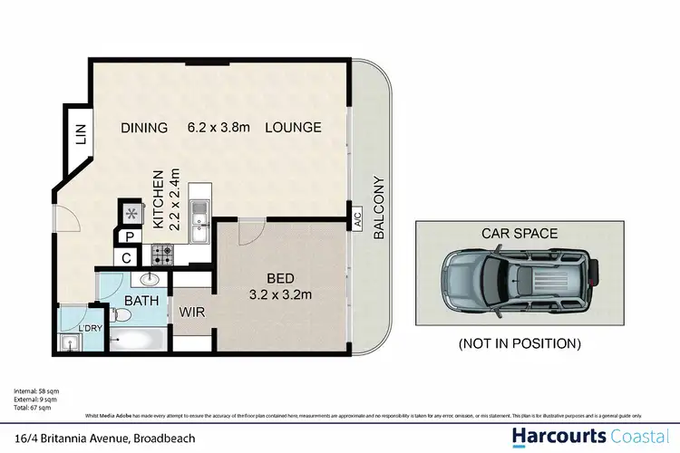 Floorplan of Homely apartment listing, 16/4-6 Britannia Avenue, Broadbeach QLD 4218