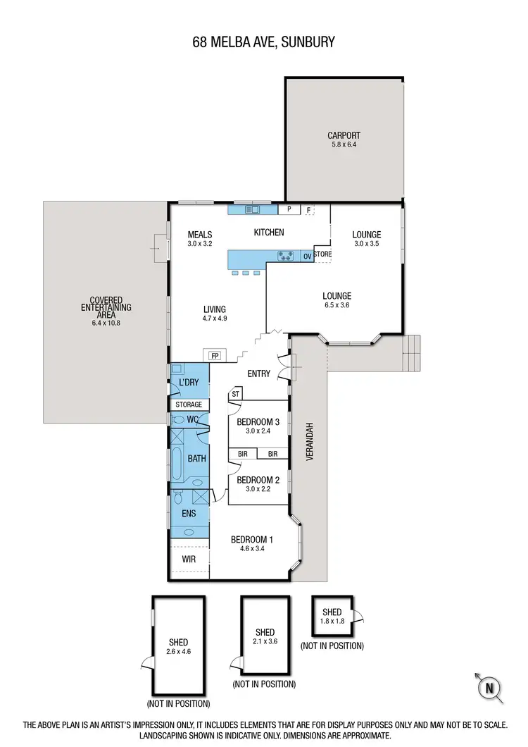 Floorplan of Homely house listing, 68 Melba Avenue, Sunbury VIC 3429