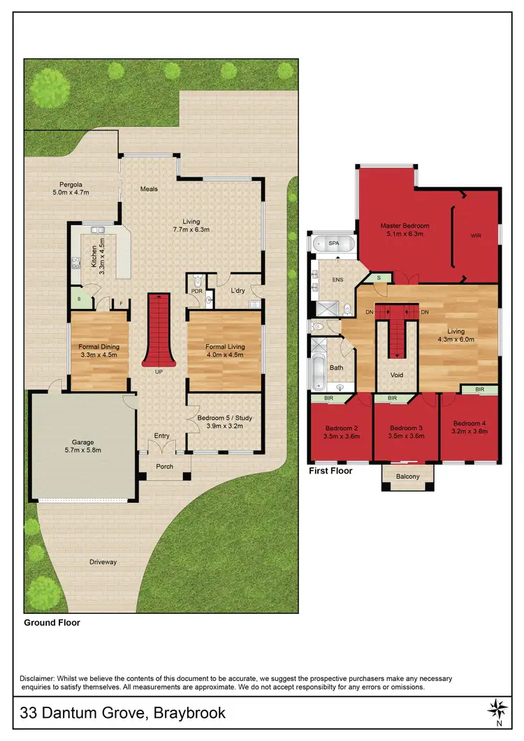 Floorplan of Homely house listing, 33 Dantum Grove, Braybrook VIC 3019