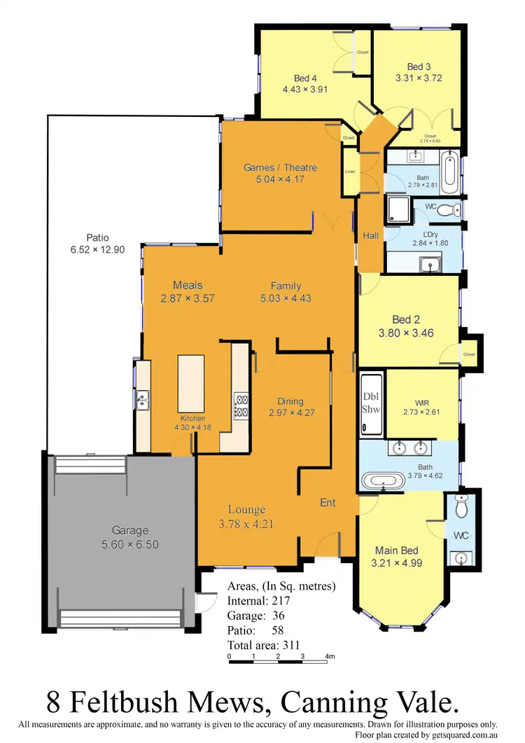 Floorplan of Homely house listing, 8 Feltbush Mews, Canning Vale WA 6155