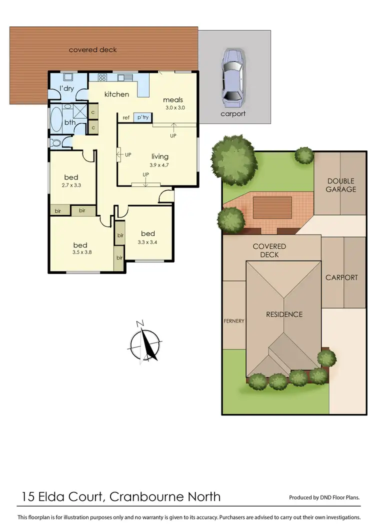 Floorplan of Homely house listing, 15 Elda Court, Cranbourne North VIC 3977