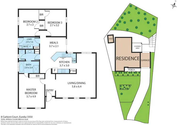 Floorplan of Homely house listing, 8 Carboni Court, Eureka VIC 3350
