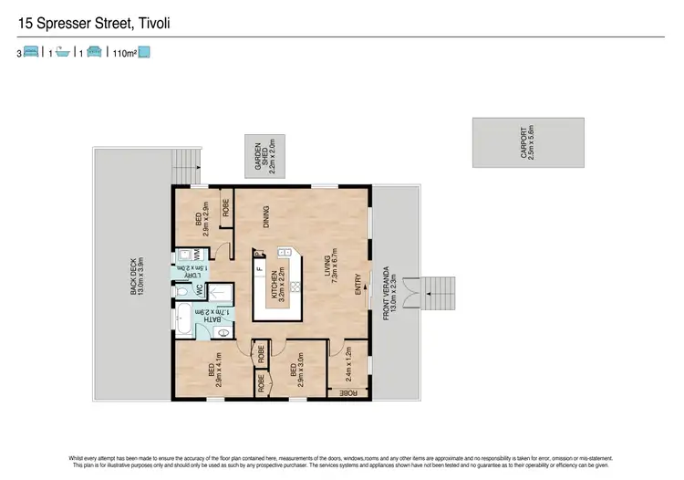 Floorplan of Homely house listing, 15 Spresser Street, Tivoli QLD 4305