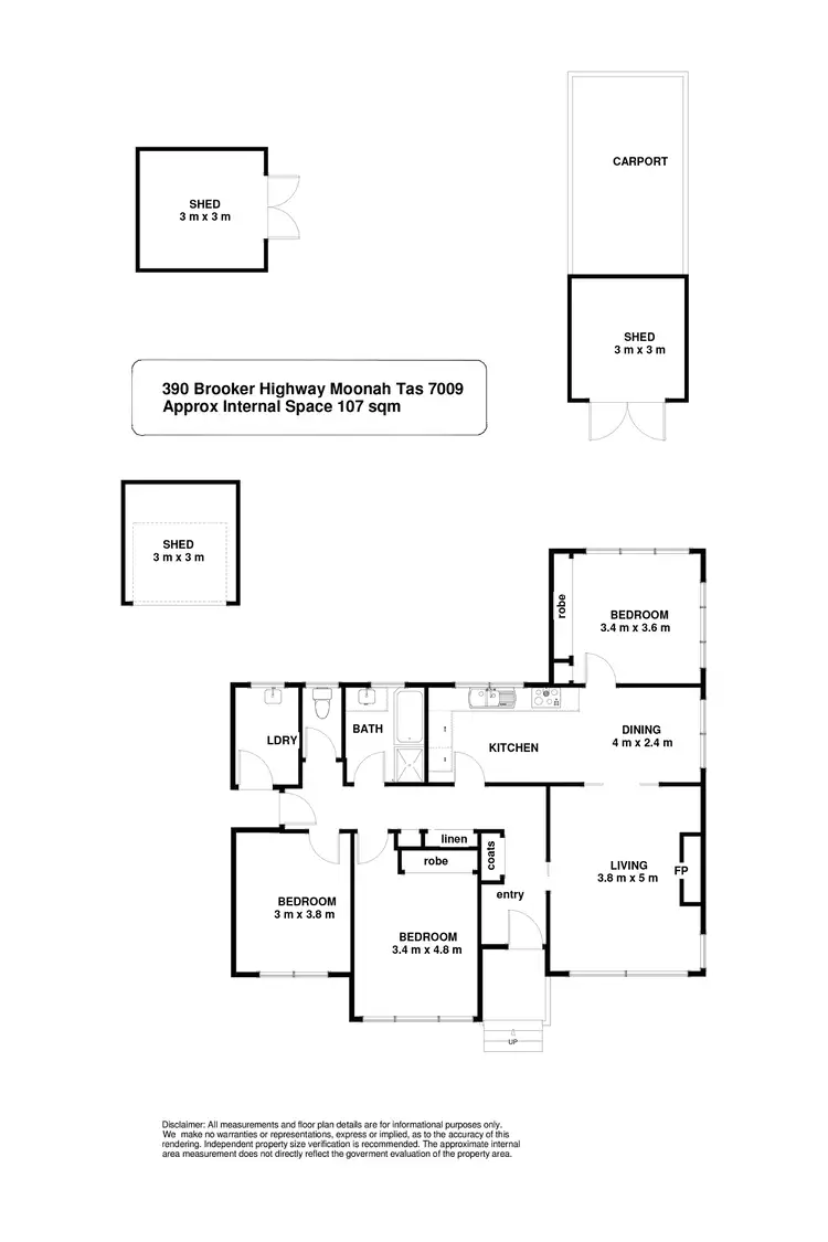 Floorplan of Homely house listing, 392 Brooker Highway, Moonah TAS 7009
